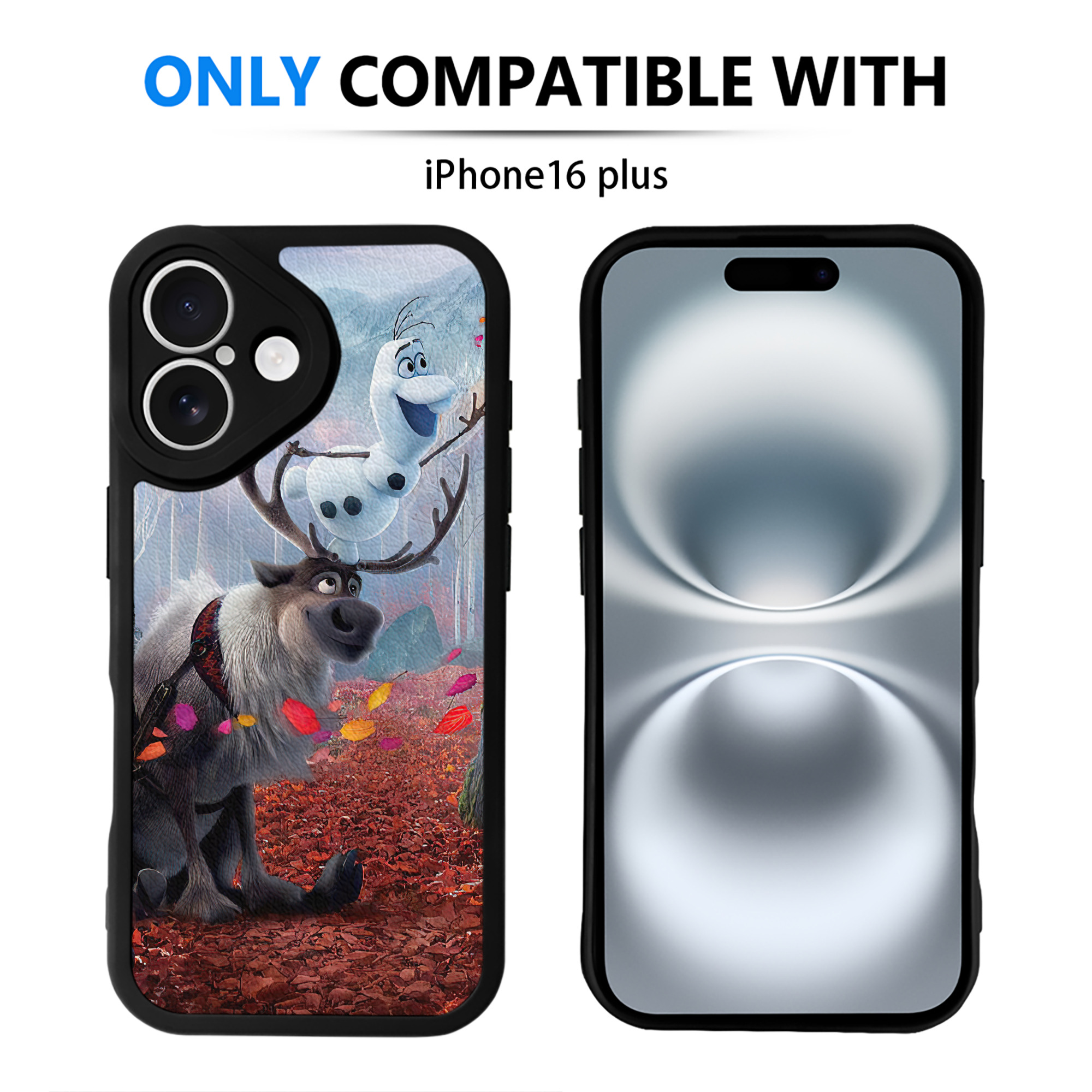 （画像用） アナと雪の女王 アンナ エルサ Frozen Anna Elsa 【iPhone 16シリーズ対応】シリコンスマホケース（レザー調） 材質：シリコン